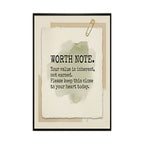 The Worth Note Collection | UNFRAMED Matte Vertical Print
