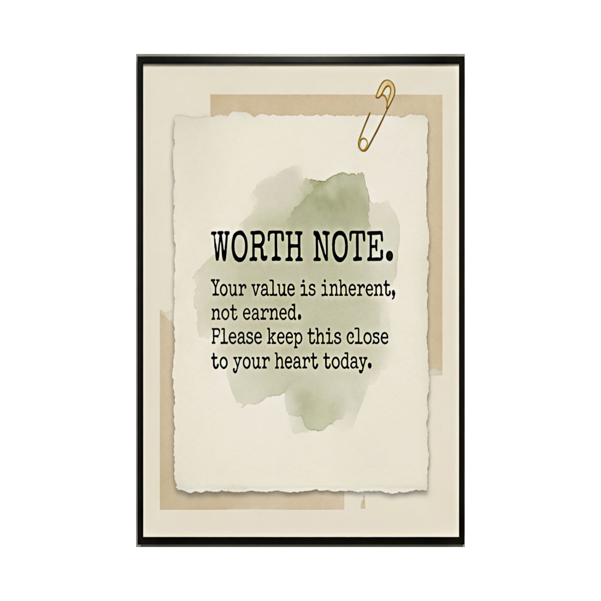 The Worth Note Collection | UNFRAMED Matte Vertical Print