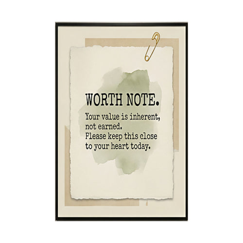 The Worth Note Collection | UNFRAMED Matte Vertical Print